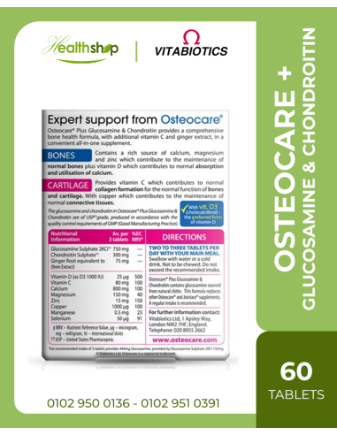 Osteocare Plus Glucosamine and Chondroitin - 60...