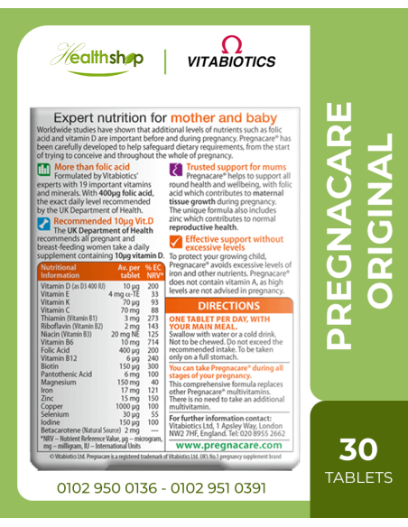 Pregnacare Original - 30 tablets