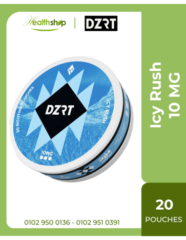 Quit Smoking with DZRT ICY RUSH 10 MG - 20 POUCHES