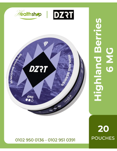 Quit Smoking with DZRT Highland Berries 6 MG - 20 POUCHES