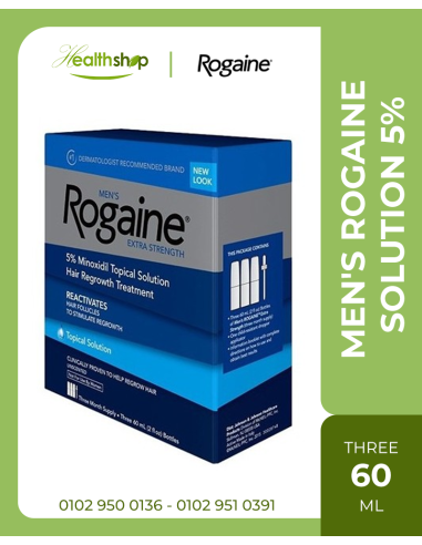 روجين للرجال محلول 3 عبوات 60 مل لكل عبوة