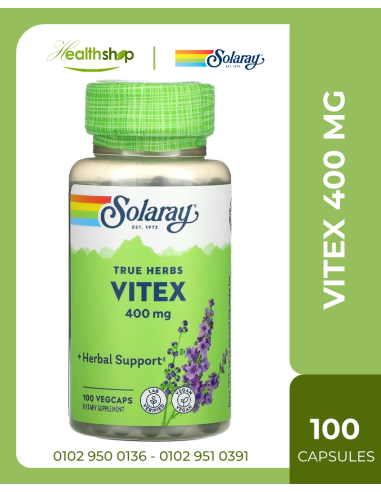 Solaray Vitex 400 mg - Womens Healthy Hormone Balance Formula - 100 veg Capsules | Solaray | Women Fertility  |