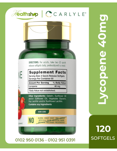 Lycopene 40mg Per Serving - 120 Softgels