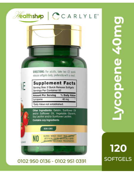 Lycopene 40mg Per Serving - 120 Softgels