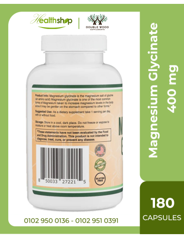 Magnesium Glycinate 400 mg - 180 veg caps