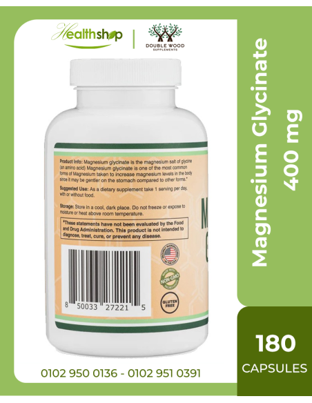 Magnesium Glycinate 400 mg - 180 veg caps