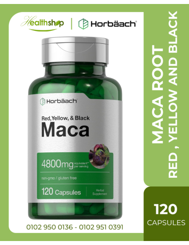 Red , Yellow and Black Maca Root for Men and Women - 120 Capsules