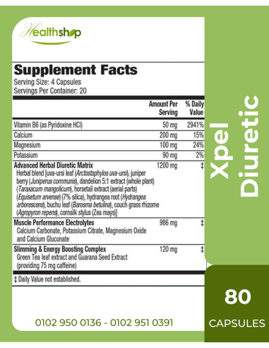 Xpel Mhp Maximum Strength Diuretic - 80 Capsules