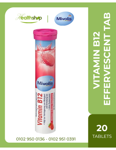 Mivolis Vitamin B12 effervescent tablets - 20 pcs | Mivolis | Vitamin B Family  |