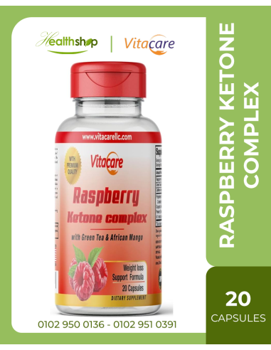 Vitacare Raspberry ketone + Green Tea + African Mango 20 Capsules