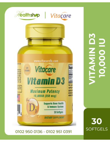 Vitacare Vitamin D3 10,000 IU - 30 softgels