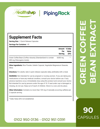 Green Coffee Bean Extract, 400 mg - 90 Quick...