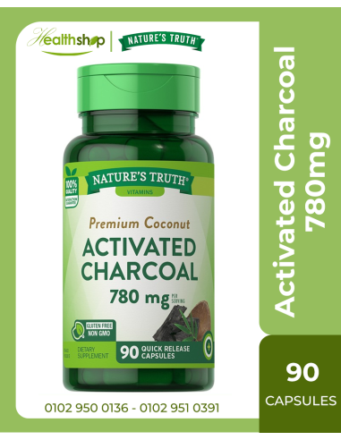 Activated Charcoal 780mg - 90 Capsules