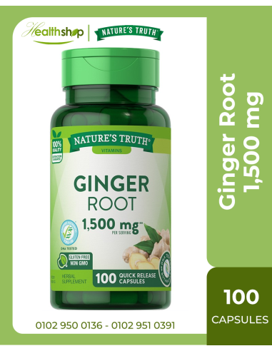 Ginger Root 1,500 mg - 100 Quick Release Capsules