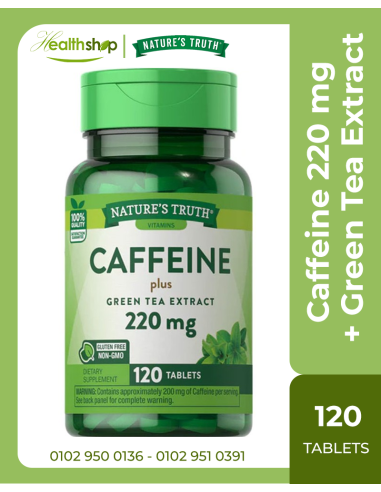 Caffeine 220 mg plus Green Tea Extract - 120 Tablets