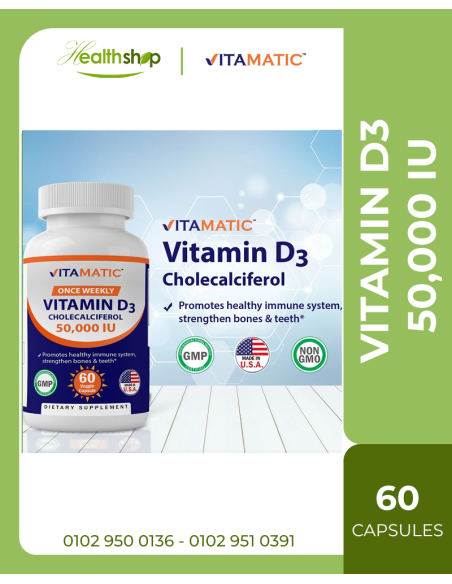 Vitamin D3 50,000 IU - 60 Veg Capsules - 1 year supply