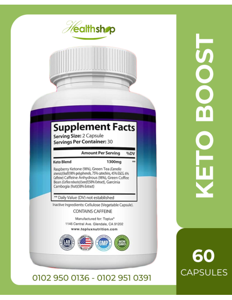 Keto Boost - Diet Pills Ketosis Supplement - 60 Capsules ( Best before 7-2026 )
