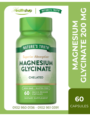 Magnesium Glycinate 200 mg - 60 Capsules