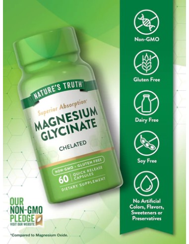 Magnesium Glycinate - 60 Capsules