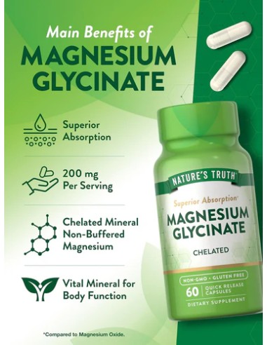 Magnesium Glycinate - 60 Capsules