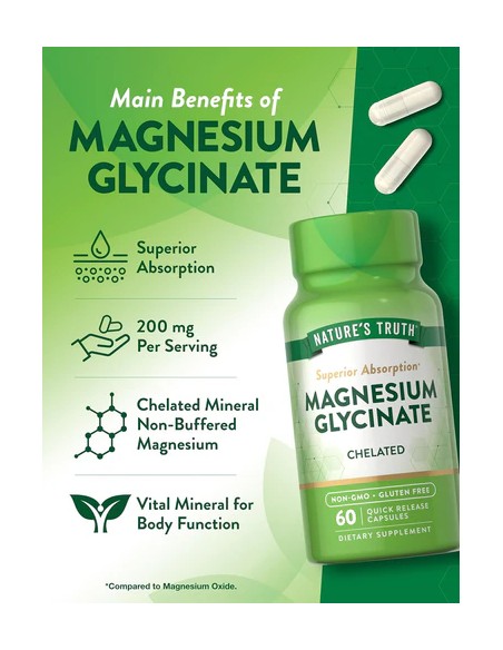Magnesium Glycinate - 60 Capsules