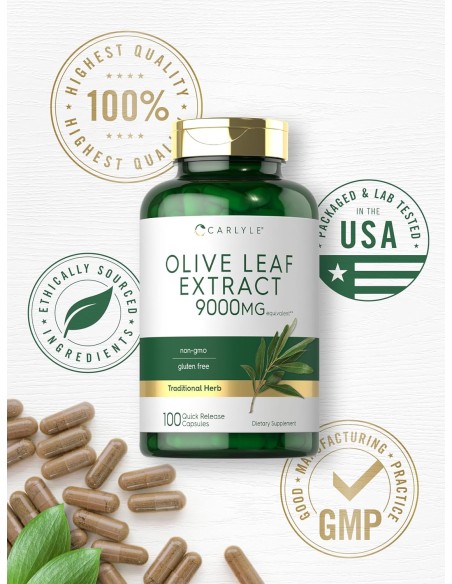 Olive Leaf Extract 9000mg - 100 Capsules
