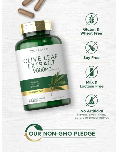 Olive Leaf Extract 9000mg - 100 Capsules