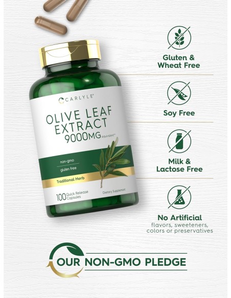 Olive Leaf Extract 9000mg - 100 Capsules
