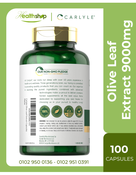 Olive Leaf Extract 9000mg - 100 Capsules
