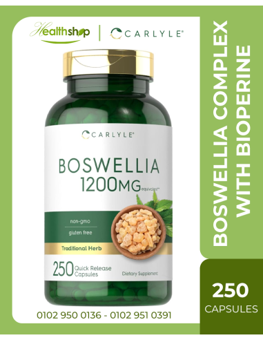 Boswellia Complex with BioPerine ( Black Pepper Extract) 1200mg - 250 Capsules