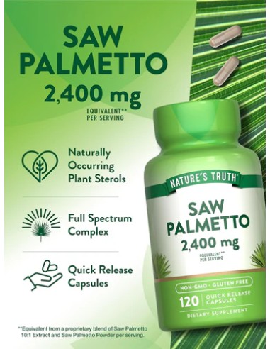 Saw Palmetto 2,400 mg - 120 Quick Release Capsules