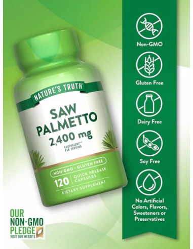 Saw Palmetto 2,400 mg - 120 Quick Release Capsules