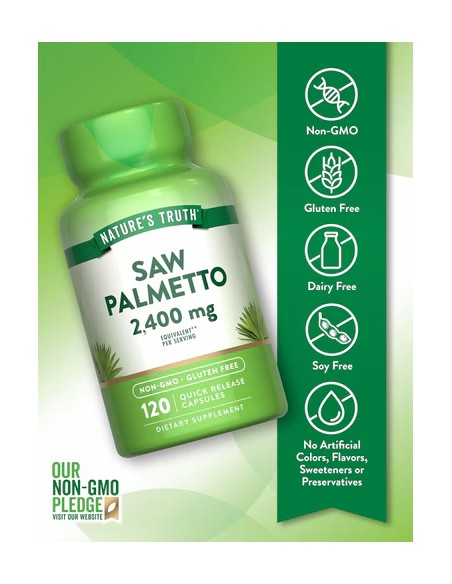 Saw Palmetto 2,400 mg - 120 Quick Release Capsules