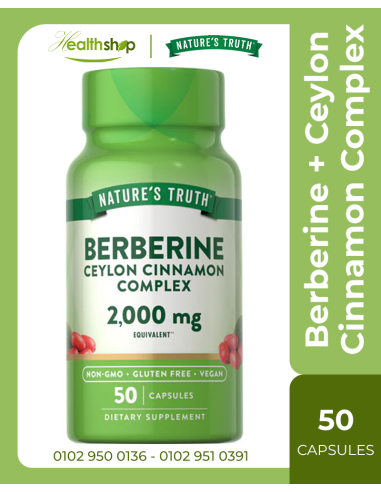 Berberine with Ceylon Cinnamon Complex 2,000mg - 50 Capsules