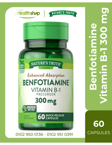 Benfotiamine Vitamin B-1 300 mg - Enhanced Absorption - 60 Capsules