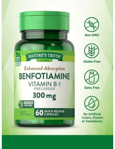 Benfotiamine Vitamin B-1 300 mg - Enhanced...