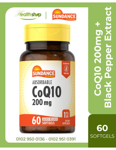 CoQ10 200mg With Black Pepper Extract - 60 Softgels