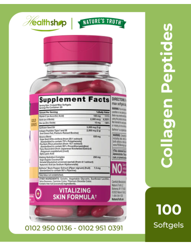 Gold Series Collagen Peptides - 100 Liquid Max...