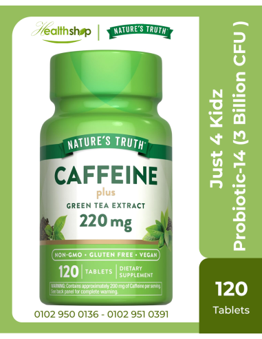 Caffeine 220 mg plus Green Tea Extract - 120 Tablets