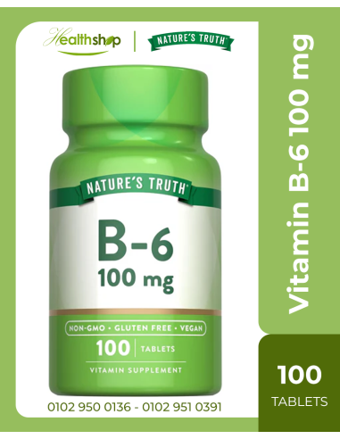 Vitamin B-6 100 mg - 100 Tablets