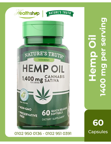 Hemp Oil 1400 mg - 60 Softgels