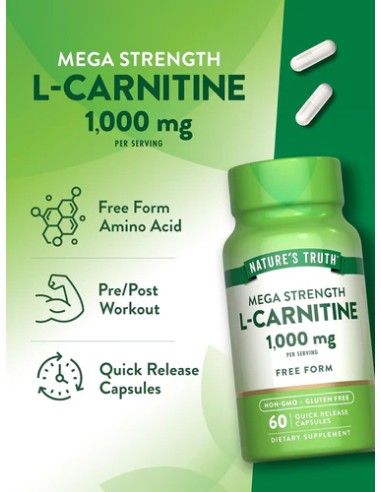L-CARNITINE 1000 MG - 60 Quick Release Capsules