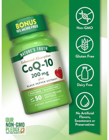 CoQ10 200mg With Black Pepper Extract - 50...