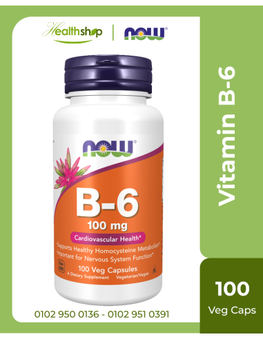 Vitamin B-6 100 mg -100 Veg Capsules