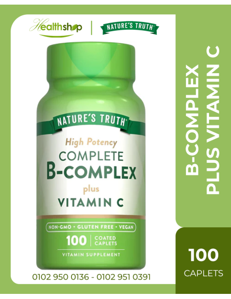 COMPLETE B-COMPLEX  PLUS  VITAMIN C - 100 Coated Caplets