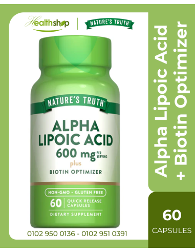 Alpha Lipoic Acid 600 mg plus Biotin Optimizer - 60 Quick Release Capsules | Nature's Truth | Immunity & Antioxidants  |