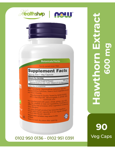 Hawthorn Extract 600 mg Extra Strength - 90 Veg...