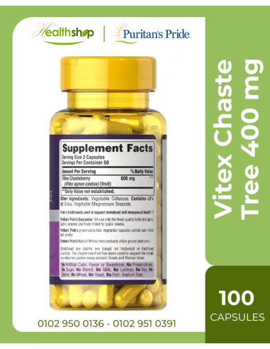 Vitex Chaste Tree 400 mg - 100 capsules
