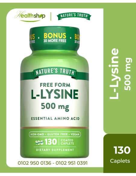 L-Lysine 500 mg - 130 Coated Caplets