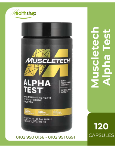 MuscleTech Alpha Test - Testosterone Booster - 120 Capsules